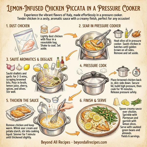 Lemon-Infused Chicken Piccata in a Pressure Cooker instructions
