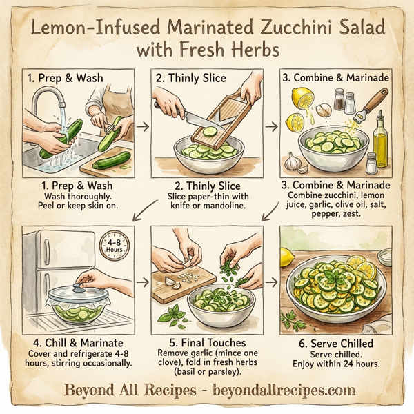 Lemon-Infused Marinated Zucchini Salad with Fresh Herbs instructions