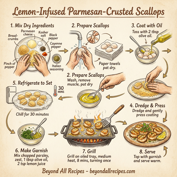 Lemon-Infused Parmesan-Crusted Scallops instructions