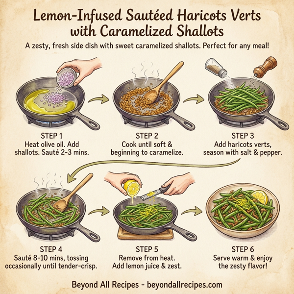 Lemon-Infused Sautéed Haricots Verts with Caramelized Shallots instructions