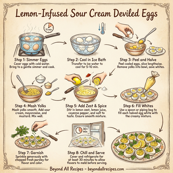 Lemon-Infused Sour Cream Deviled Eggs instructions