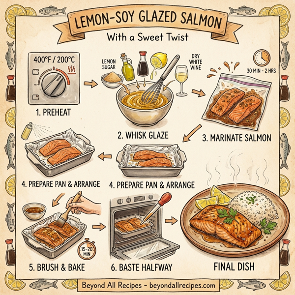 Lemon-Soy Glazed Salmon with a Sweet Twist instructions