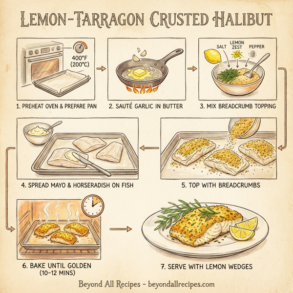 Lemon-Tarragon Crusted Halibut instructions