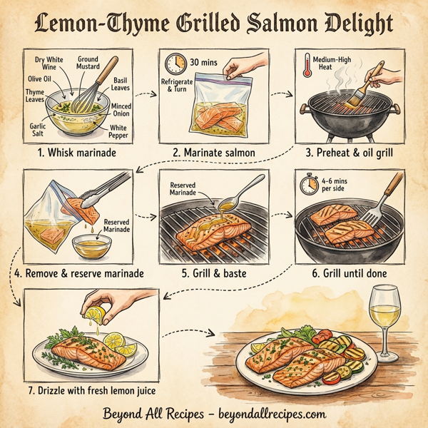 Lemon-Thyme Grilled Salmon Delight instructions