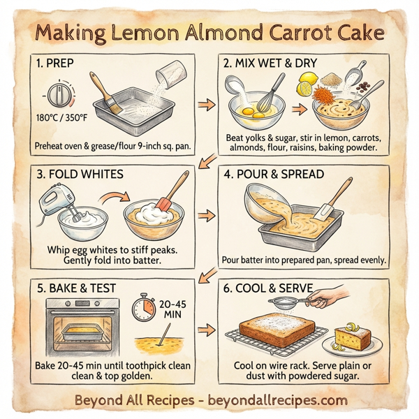 Lemon Almond Carrot Cake instructions