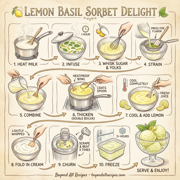 Lemon Basil Sorbet Delight instructions
