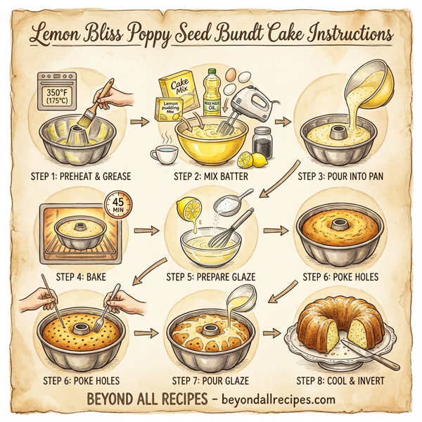 Lemon Bliss Poppy Seed Bundt Cake instructions