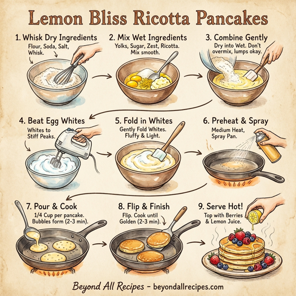 Lemon Bliss Ricotta Pancakes instructions