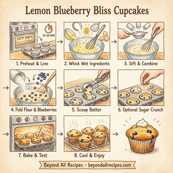 Lemon Blueberry Bliss Cupcakes instructions