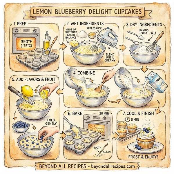 Lemon Blueberry Delight Cupcakes instructions