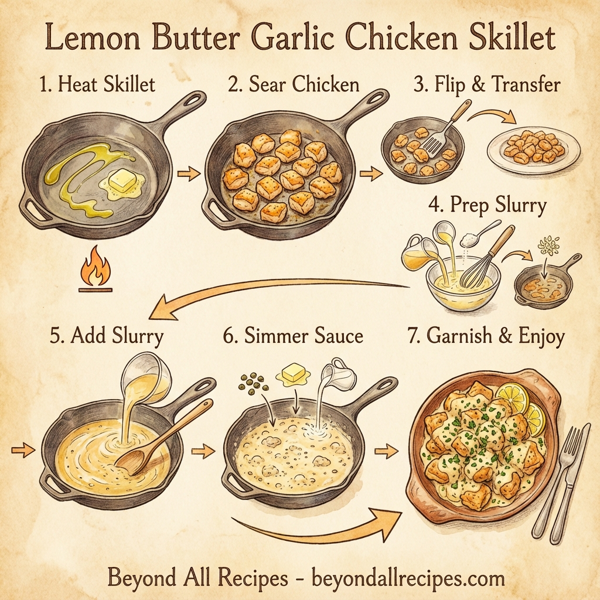 Lemon Butter Garlic Chicken Skillet instructions