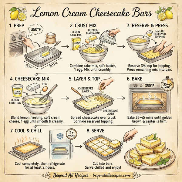Lemon Cream Cheesecake Bars instructions