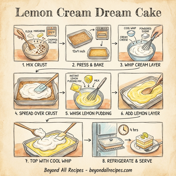 Lemon Cream Dream Cake instructions
