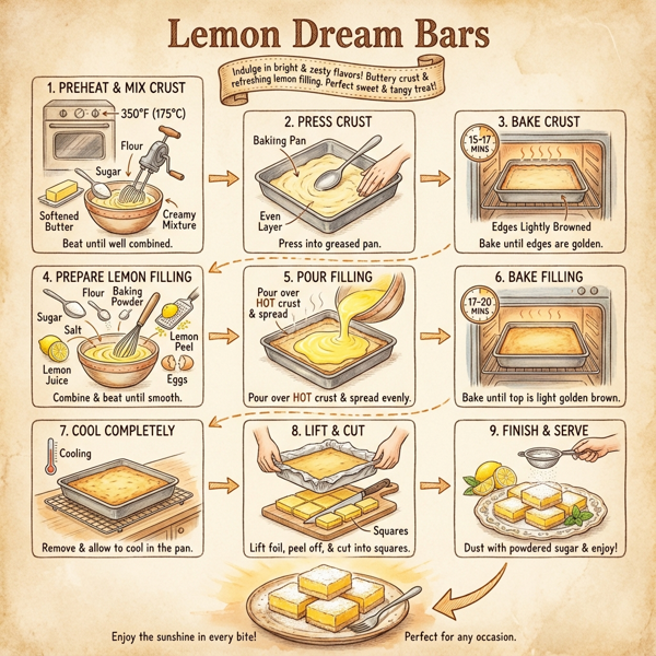 Lemon Dream Bars instructions