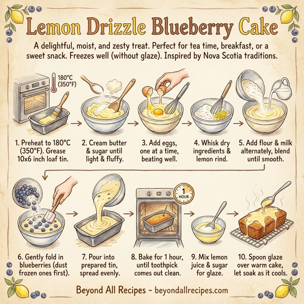 Lemon Drizzle Blueberry Cake instructions
