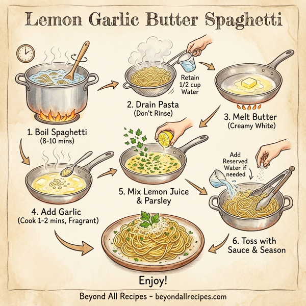 Lemon Garlic Butter Spaghetti instructions