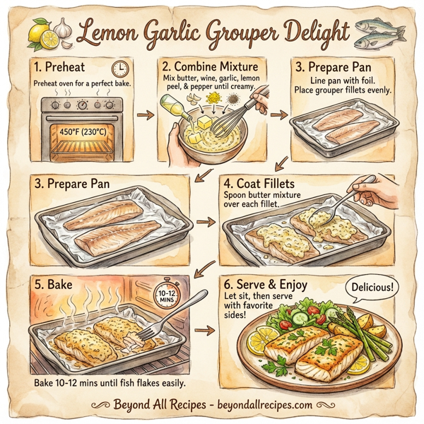 Lemon Garlic Grouper Delight instructions