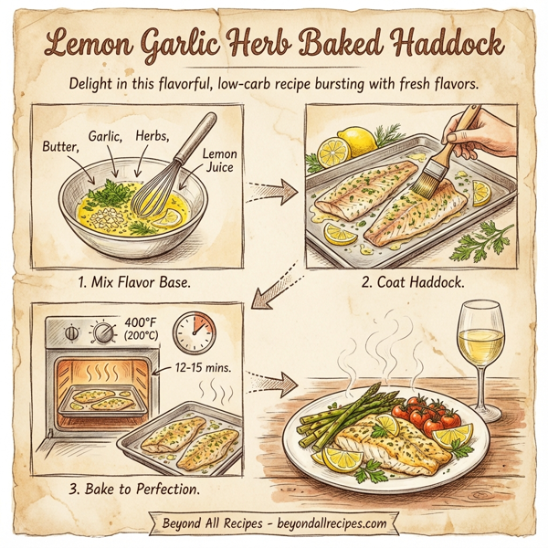 Lemon Garlic Herb Baked Haddock instructions