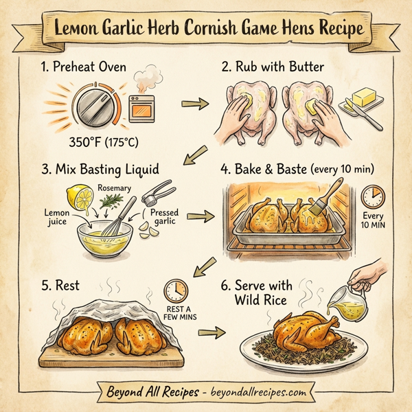 Lemon Garlic Herb Cornish Game Hens instructions