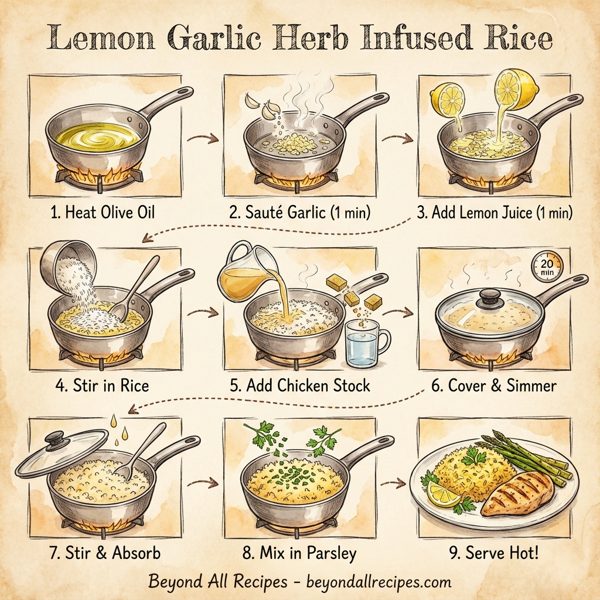 Lemon Garlic Herb Infused Rice instructions