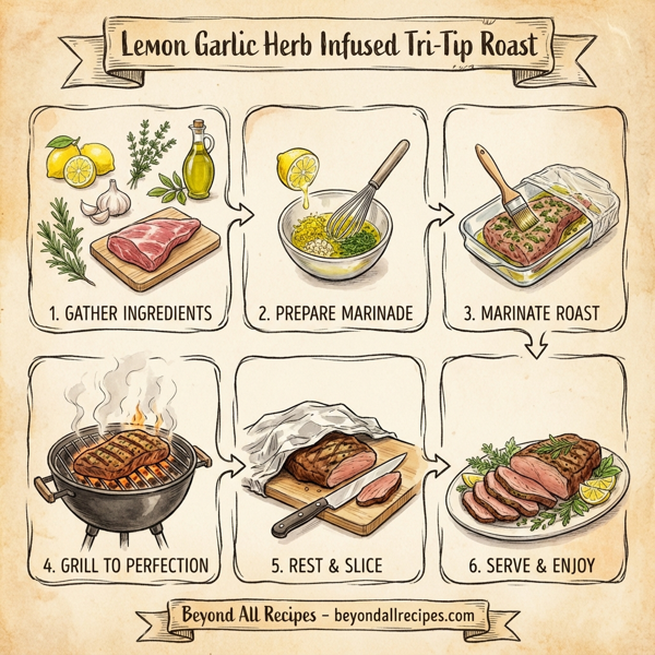 Lemon Garlic Herb Infused Tri-Tip Roast instructions