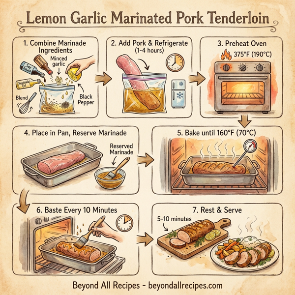 Lemon Garlic Marinated Pork Tenderloin instructions