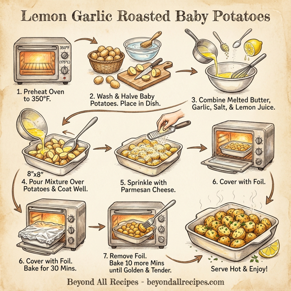 Lemon Garlic Roasted Baby Potatoes instructions