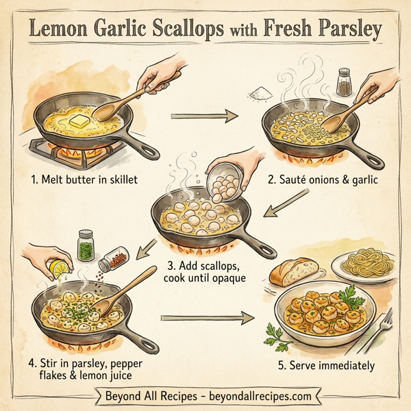 Lemon Garlic Scallops with Fresh Parsley instructions