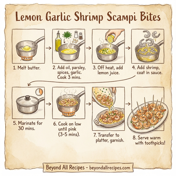 Lemon Garlic Shrimp Scampi Bites instructions