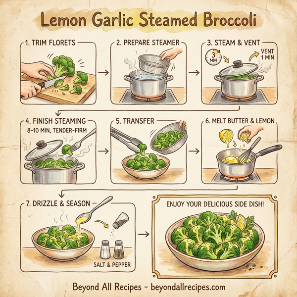 Lemon Garlic Steamed Broccoli instructions