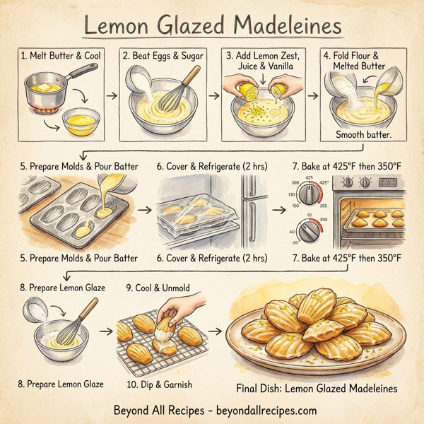 Lemon Glazed Madeleines instructions