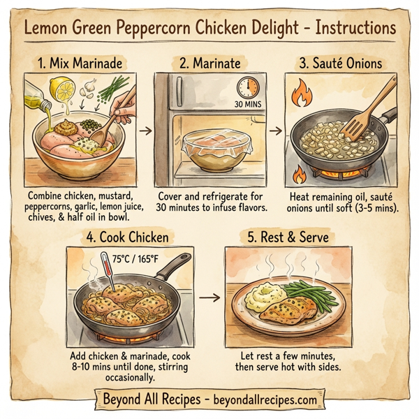Lemon Green Peppercorn Chicken Delight instructions