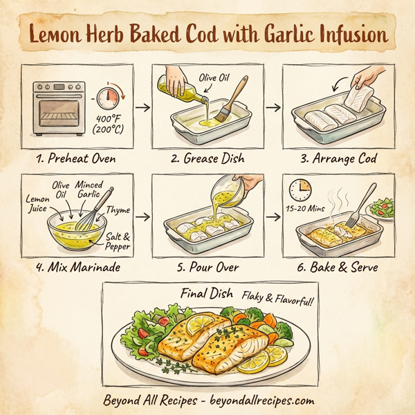 Lemon Herb Baked Cod with Garlic Infusion instructions