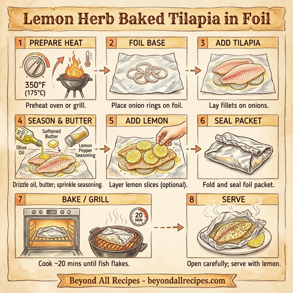 Lemon Herb Baked Tilapia in Foil instructions