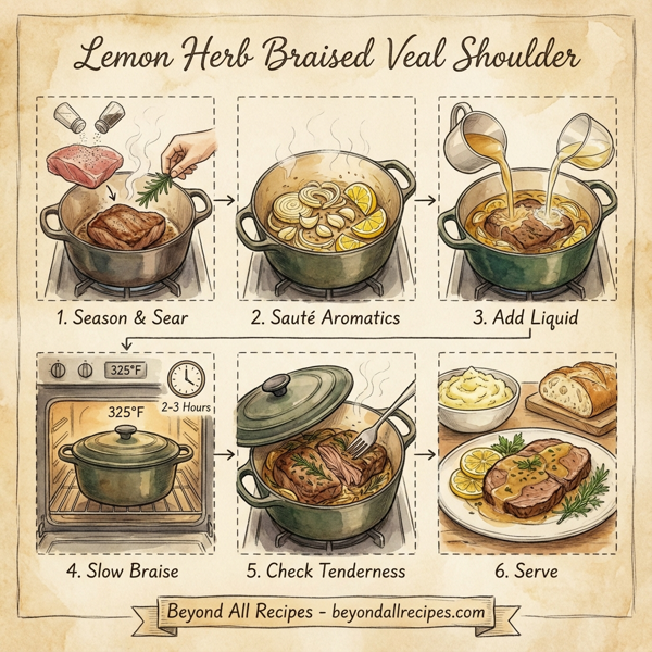 Lemon Herb Braised Veal Shoulder instructions