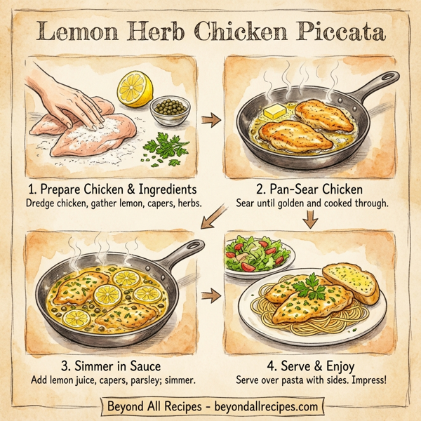 Lemon Herb Chicken Piccata instructions