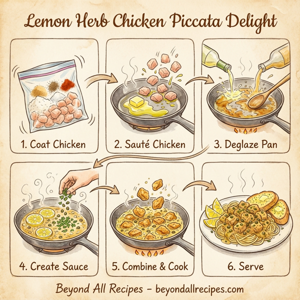Lemon Herb Chicken Piccata Delight instructions