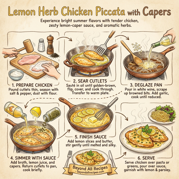 Lemon Herb Chicken Piccata with Capers instructions