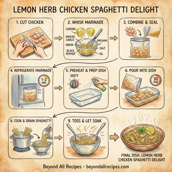 Lemon Herb Chicken Spaghetti Delight instructions