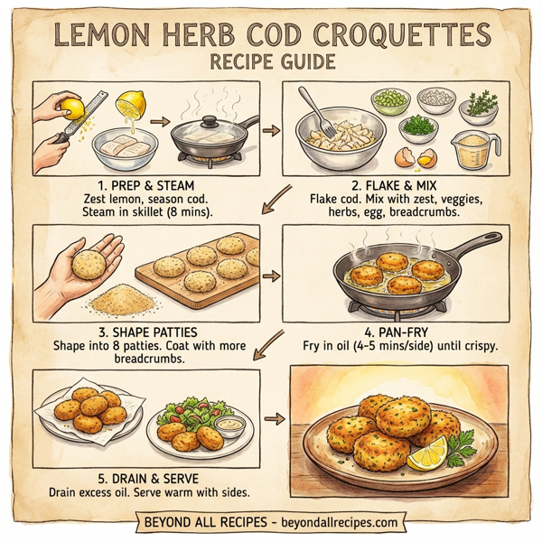 Lemon Herb Cod Croquettes instructions