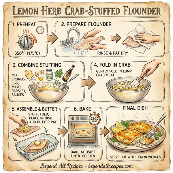 Lemon Herb Crab-Stuffed Flounder instructions