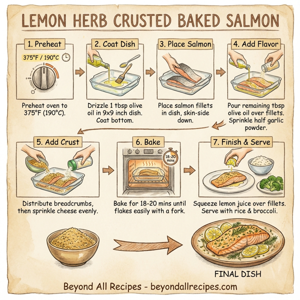 Lemon Herb Crusted Baked Salmon instructions