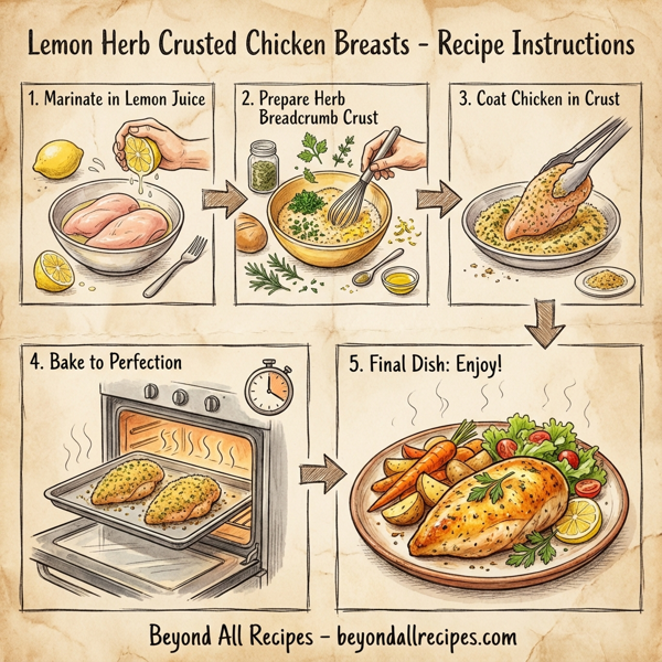 Lemon Herb Crusted Chicken Breasts instructions