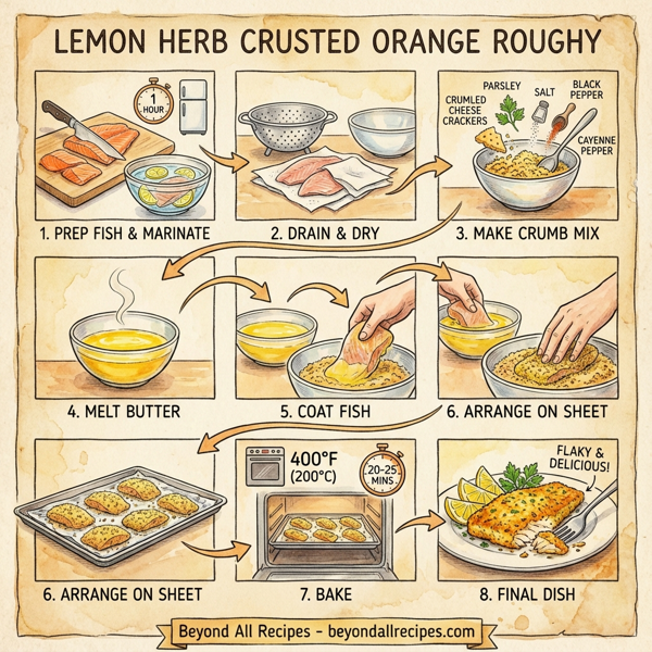 Lemon Herb Crusted Orange Roughy instructions