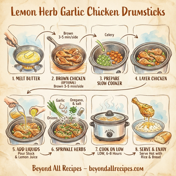 Lemon Herb Garlic Chicken Drumsticks instructions