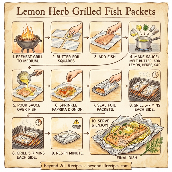 Lemon Herb Grilled Fish Packets instructions