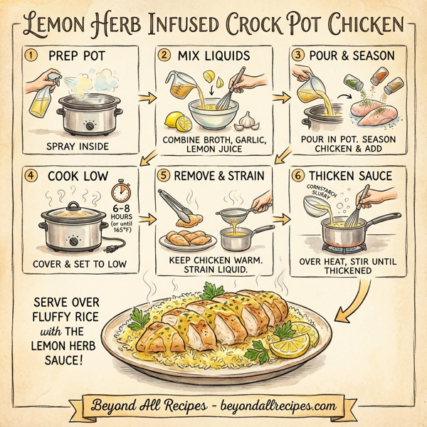 Lemon Herb Infused Crock Pot Chicken instructions