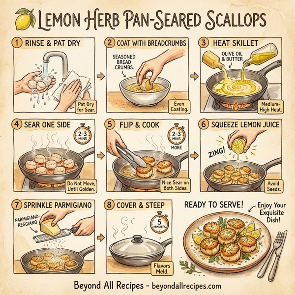 Lemon Herb Pan-Seared Scallops instructions