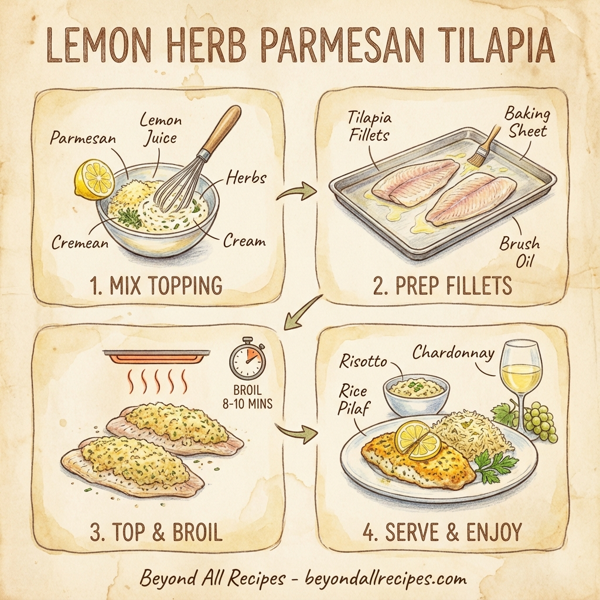 Lemon Herb Parmesan Tilapia instructions