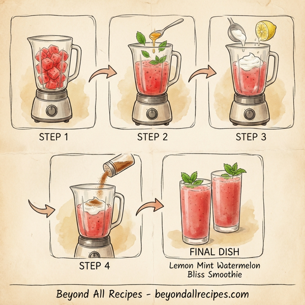 Lemon Mint Watermelon Bliss Smoothie instructions